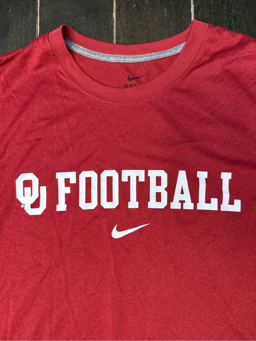 Nike Oklahoma Sooners OU Football Dri-FIT Shirt Mens Large Crimson NCAA 0231 - Picture 2 of 9